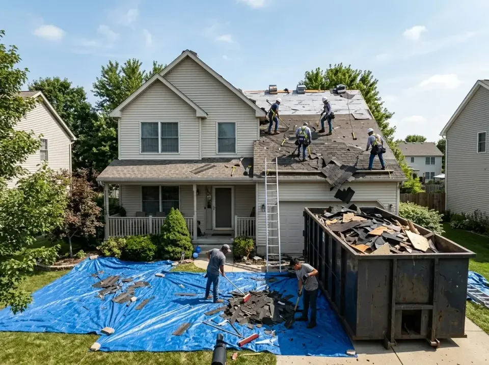 roof-replacement-debris-remova-004 — frequently asked questions, Cheapest Dumpster Rentals in Yellow Springs, OH
